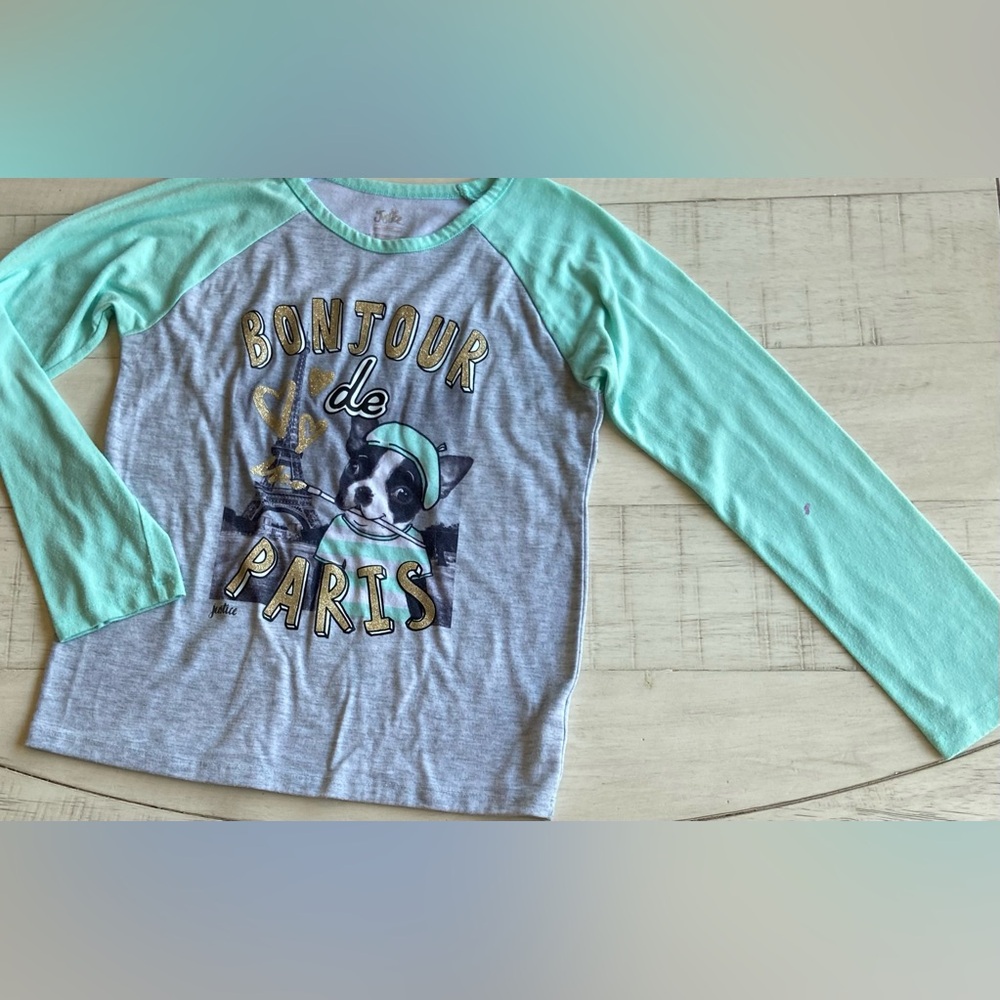 Used 4 Piece Bundle- 3 Justice- 2 Shirts, 1 Leggings- 1 Cat & Jack Belle-Bottoms